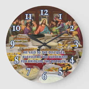 Grande Horloge Ronde Dîner de la Cène luthérien