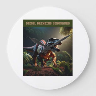 Grande Horloge Ronde Dino en colère