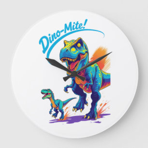 Grande Horloge Ronde Dino-Mite