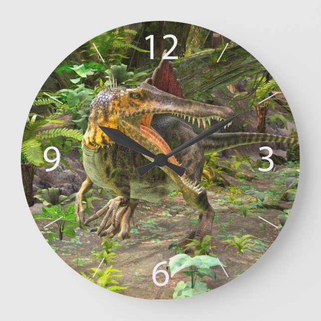 Grande Horloge Ronde Dinosaure Spinosaurus (Recto)
