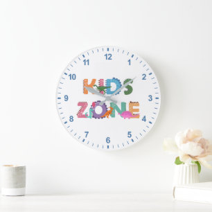 Grande Horloge Ronde Dinosaures