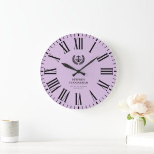 Grande Horloge Ronde Diplôme personnalisé de fin d'études de droit mode