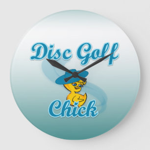 Grande Horloge Ronde Disc Golf Chick #3