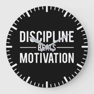 Grande Horloge Ronde Discipline bat Motivation - Inspiration