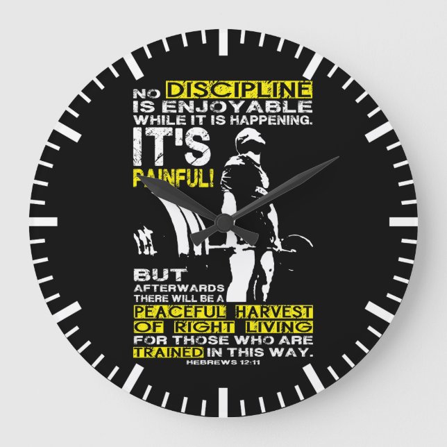 Grande Horloge Ronde DISCIPLINE - Motivation de l'entraînement de levag (Recto)