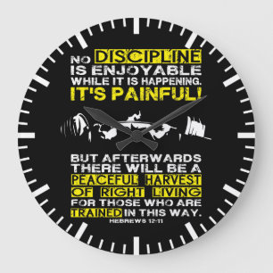 Grande Horloge Ronde DISCIPLINE - Motivation de l'entraînement de squat