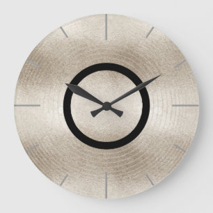 Grande Horloge Ronde Disque de disques Platinum de musique branché