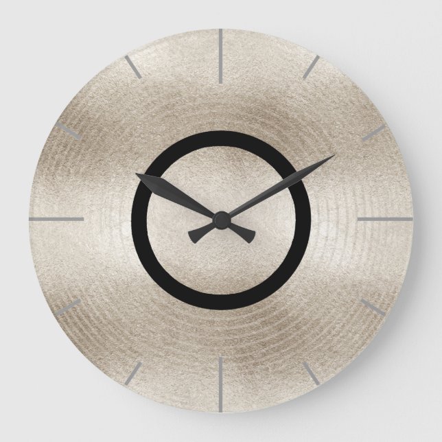Grande Horloge Ronde Disque de disques Platinum de musique branché (Recto)