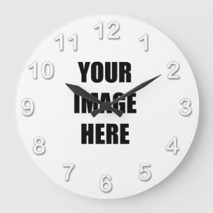 Grande Horloge Ronde DIY, Add Your Own Image, Your Image here