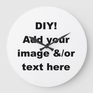 Grande Horloge Ronde do-it-yourself Créez Votre Propre Écran Mur Décor