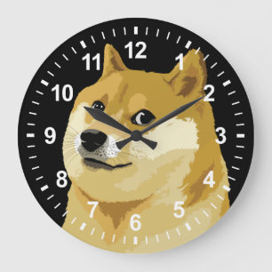 Grande Horloge Ronde Dogecoin Doge Au Stock De La Lune Crypto Hodl