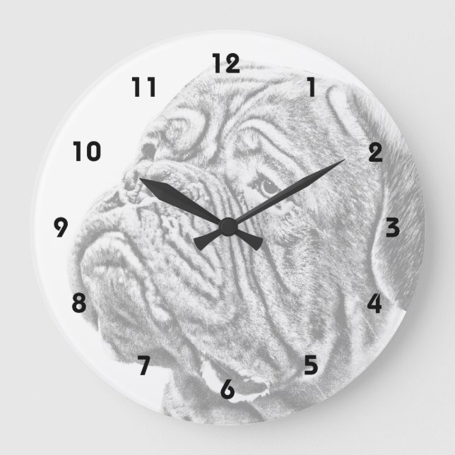 Grande Horloge Ronde Dogue de Bordeaux (Recto)