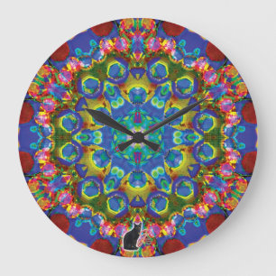 Grande Horloge Ronde Doily Kaleidoscope