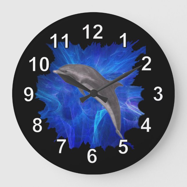 Grande Horloge Ronde Dolphin Leaping Clock (Recto)