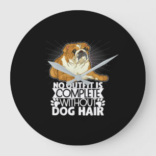 Grande Horloge Ronde Don de chien Anglais Bulldog Women Men Kids