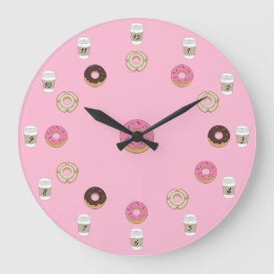 Grande Horloge Ronde Donuts et coffee diner