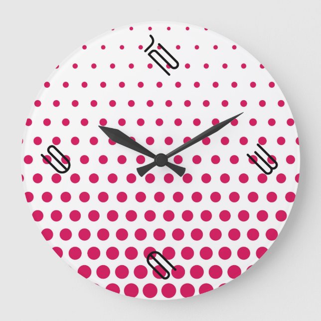 Grande Horloge Ronde Dot White Modern (Recto)