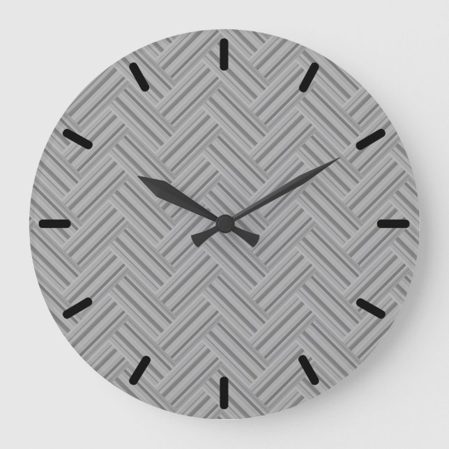 Grande Horloge Ronde Double blanc de Grey stripes (Recto)