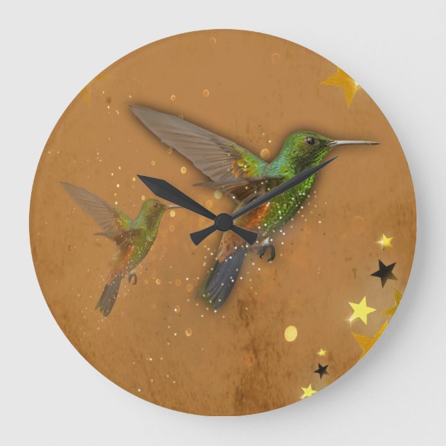 Grande Horloge Ronde Double the lovely Humming Birds (Recto)