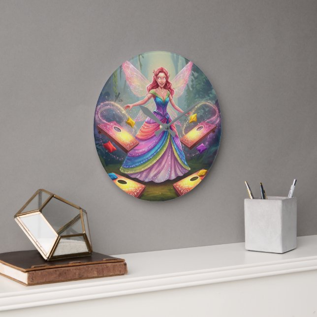 Grande Horloge Ronde Douce Mariage Fée Shower (Bureau)