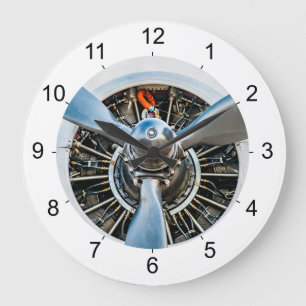 Grande Horloge Ronde Douglas DC-3 Aircraft. Hélice