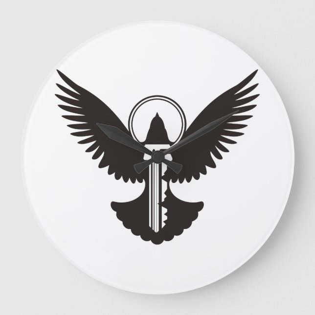 Grande Horloge Ronde Dove avec clé (Recto)