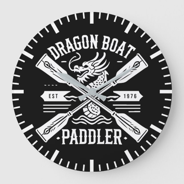 Grande Horloge Ronde Dragon Boat Paddler, Dragon Boat Racing Motivation (Recto)