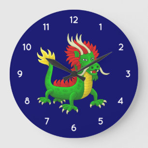 Grande Horloge Ronde Dragon chinois