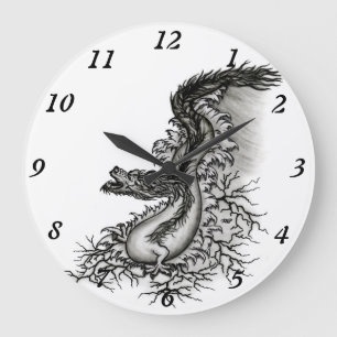 Grande Horloge Ronde Dragon de Chine