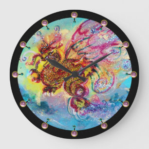 GRANDE HORLOGE RONDE DRAGON DE MER