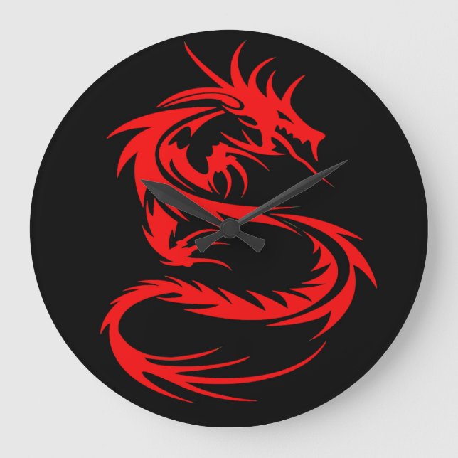 Grande Horloge Ronde Dragon rouge (Recto)