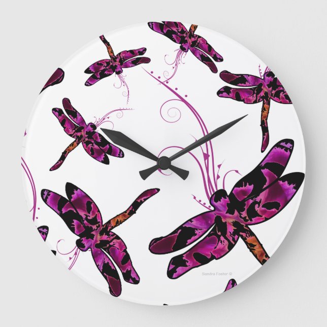 Grande Horloge Ronde Dragonflies (Recto)