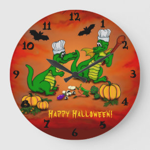 Grande Horloge Ronde Dragons - Joyeux Halloween ! Aujourd'hui je vais c