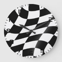 Drapeau à carreaux noir et blanc ondulé de course