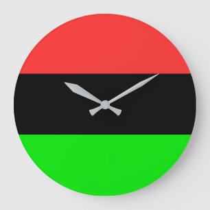 Grande Horloge Ronde Drapeau africain