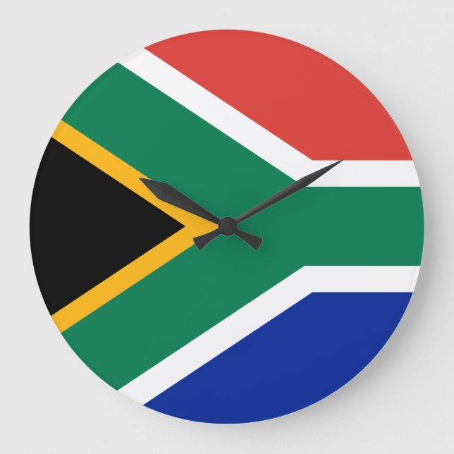 Grande Horloge Ronde Drapeau Afrique du Sud (Recto)