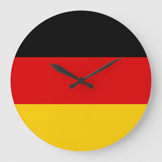 Grande Horloge Ronde Drapeau Allemagne (Recto)