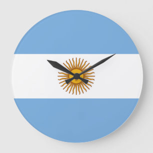 Grande Horloge Ronde Drapeau argentin