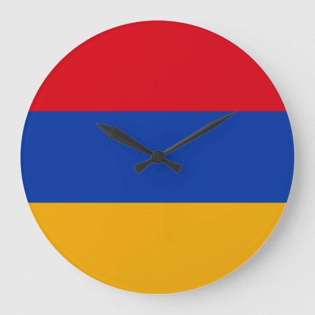Grande Horloge Ronde Drapeau arménien (Recto)