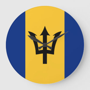 Grande Horloge Ronde Drapeau Barbade