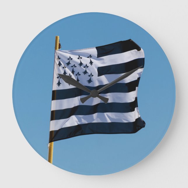 Grande Horloge Ronde Drapeau breton (Recto)