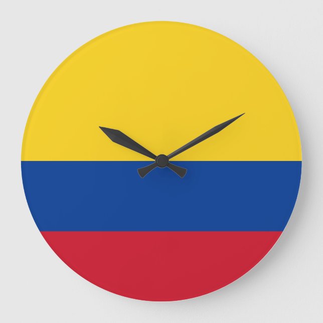 Grande Horloge Ronde Drapeau Colombie (Recto)