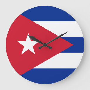 Grande Horloge Ronde Drapeau cubain
