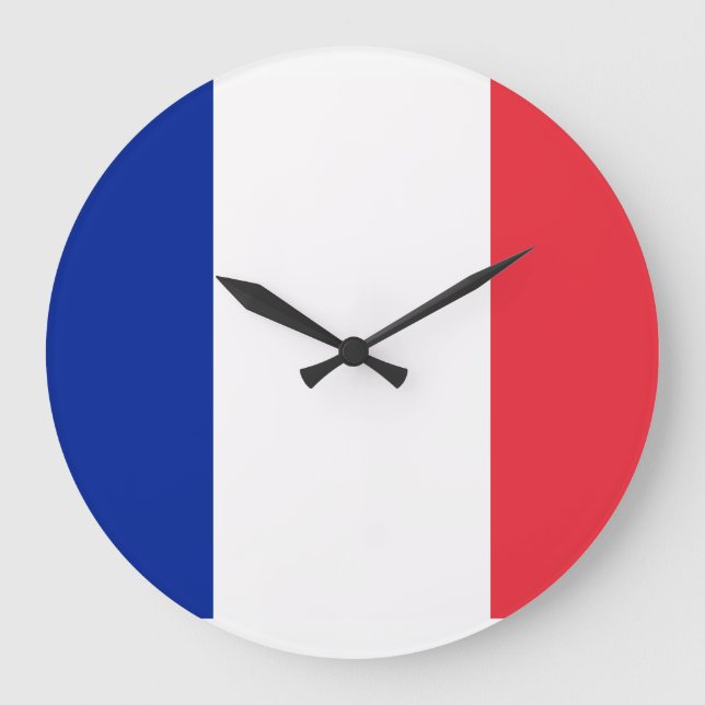 Grande Horloge Ronde Drapeau de France (Recto)