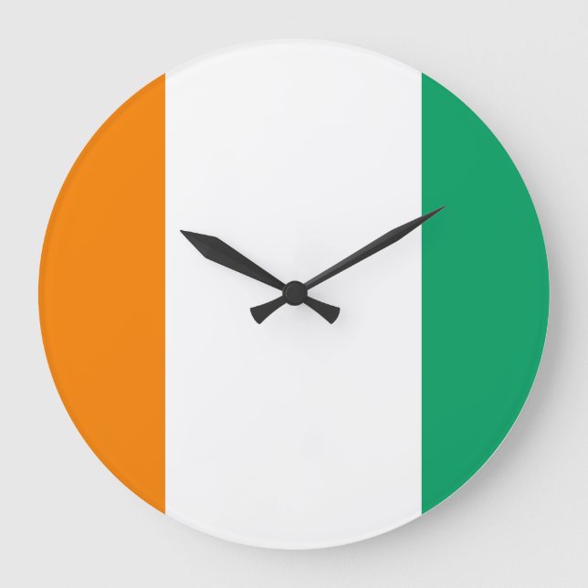 Grande Horloge Ronde Drapeau de la Côte d'Ivoire (Recto)