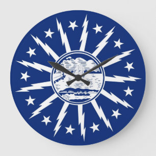 Grande Horloge Ronde drapeau de la ville de buffalo amérique-américaine