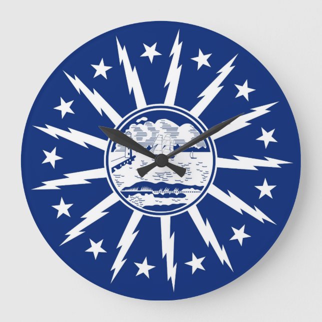 Grande Horloge Ronde drapeau de la ville de buffalo amérique-américaine (Recto)