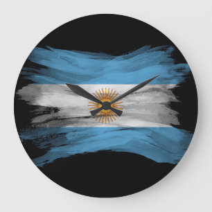 Grande Horloge Ronde Drapeau de l'Argentine bracelet, drapeau national