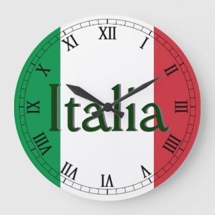 Grande Horloge Ronde Drapeau de l'Italie