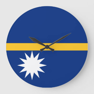 Grande Horloge Ronde Drapeau de Nauru